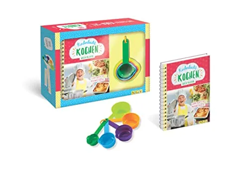 Kinderleicht kochen nach Bildern: Koch-Set für Kinder ab 6 Jahren - Grundwissen & Lexika des Kochens. Fördert die Kreativität und Unabhängigkeit beim Kochen mit 5 Messbechern und einem praktischen Rezeptbuch.