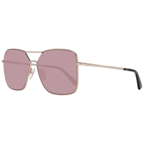WEB SUNGLASSES Mod. WE0285 33U - Roségoldene Damensonnenbrille - Sonnenbrillen für Damen mit 100% UV-Schutz (UV400) und verspiegelten lila Linsen. Perfekt für modische Looks und ideal für sonnige Tage.