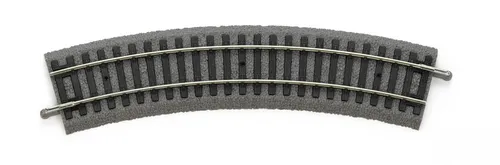 Piko 55411 H0 Bogen R1 360mm A-Gleis mit Bettung, detailreiche Schotterung