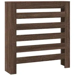 vidaXL Heizkörperverkleidung im modernen Latten-Design - Elektroheizkörper mit langlebigem Holzwerkstoff in Eichen-Optik, bietet praktische Ablagefläche und fügt sich stilvoll in jedes Wohnzimmer ein.