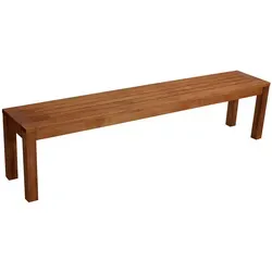 TPFGarden Gartenbank BONN (Hochwertige Outdoor Gartenbank, 1-St., 4-Sitzer-Outdoorbank, Sizthhöhe 46 cm, Sitztiefe 36 cm), 4-Sitzer-Hockerbank, 190 cm, Eukalyptus Hartholz geölt, Farbe: braun braun 190.0 cm x 46.0 cm x 36.0 cm