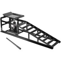 STAHLWERK Hydraulische Auffahrrampe GTH-14 ST - 5 Tonnen Tragkraft - Auffahrrampen mit integrierter Hochleistungs-Hydraulik, ideal zum Anheben von Fahrzeugen bis 5 t, perfekt für Werkstatt und Garage.