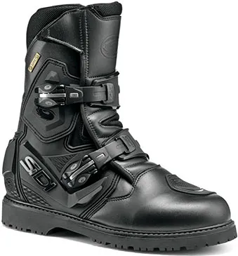 Sidi Adventure 2 Mid - Schwarze Gore-Tex Motorradstiefel in 46 EU - Robuste Motorradstiefel mit atmungsaktiver Gore-Tex-Membran für besten Komfort und Sicherheit bei jedem Wetter und Gelände.