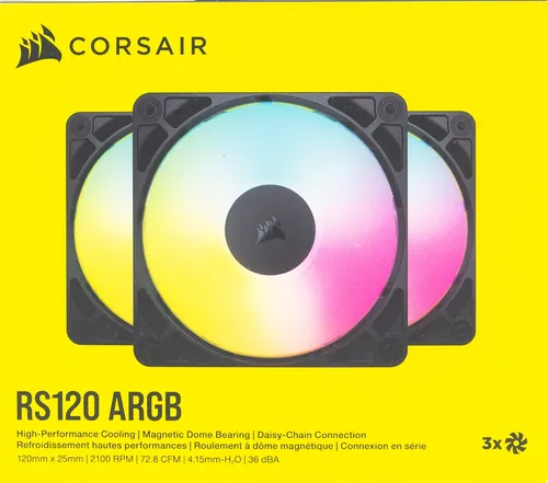Corsair RS120 - 120 mm Lüfter, 3er Pack für optimale Kühlung und leisen Betrieb