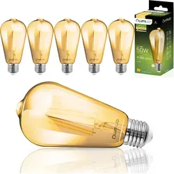LUMILED 6x ST64 E27 LED Lampe Vintage - Energiesparlampen Set mit 6 x 6W Vintage Edison Glühbirnen, 660lm, 2200K warmes Licht, ideal für gemütliche Raumbeleuchtung und bis zu 90% Stromersparnis.