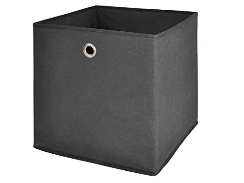 möbelando Faltbox Schachtel Box Vlies Kiste Aufbewahrungsbox Metallöse Spielkiste One I (Anthrazit)