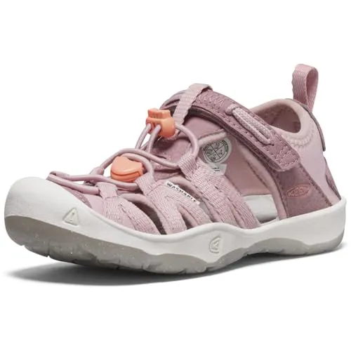 KEEN Unisex Kinder Moxie Sandalen, Nostalgia Rose Papaya Punch - Wanderschuhe mit konturierter Passform und Bungee Schnellschnürsystem für sicheren Halt und einfaches An- und Ausziehen. Ideal für aktive Kinder!