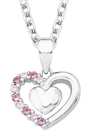 Prinzessin Lillifee Kinder-Kette mit Herz-Anhänger aus 925 Silber - Ketten für Damen, verstellbare Kinderkette mit funkelndem Herz-Anhänger aus 925er Silber, ideal für kleine Prinzessinnen.