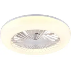Reality Leuchten LED Deckenleuchte MORA mit Ventilator - Moderne Deckenleuchte mit Ventilatorfunktion, dimmbar und inklusive Fernbedienung. Ideal für jeden Raum, sorgt für angenehmes Licht und frische Luft.