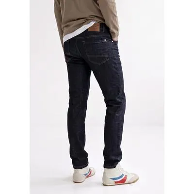 STREET ONE MEN Slim-fit-Jeans in Unifarbe blau 33