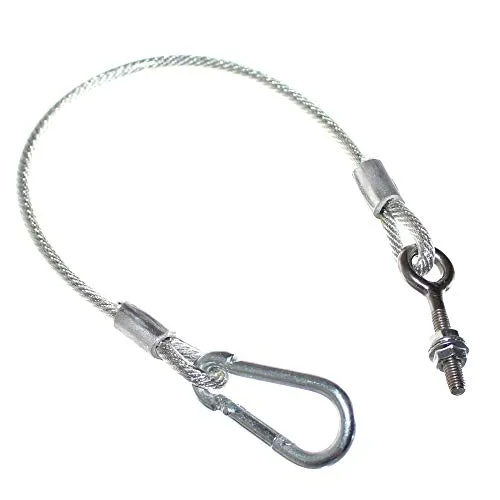 Fangseil für Bordwand Pritsche Heckklappe Pickup Anhänger Seil Stahlseil mit Karabiner Neu Old-Harvest 1