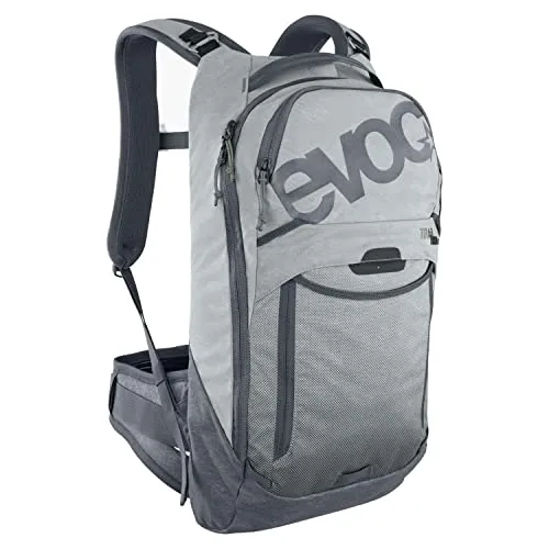 EVOC TRAIL PRO 10l Rucksack für Trailriding - Leichter Fahrradrucksack mit TÜV-zertifiziertem LITESHIELD PLUS Rückenprotektor für 95% Schockabsorption. Ideal für Trailriding mit 10l Volumen und 3l Trinkblasenfach.