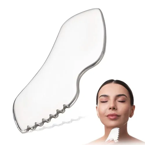 Pcs Gua Sha Edelstahl, Body Gua Sha, Gua Sha Stein Edelstahl, Gesichtsschabbrett Gua Sha Schaber Guasha-Gesichtswerkzeug Gua Sha Gesichtsschaber Schönheitswerkzeug Gua Sha Gesichtswerkzeuge 1