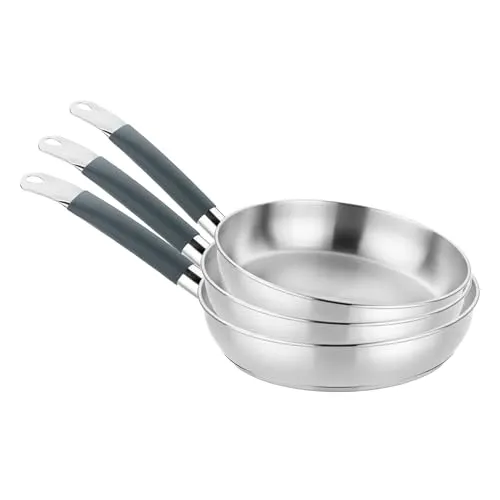 BRA Master Set mit, 24- und 28-cm, Edelstahl, ohne Antihaftbeschichtung