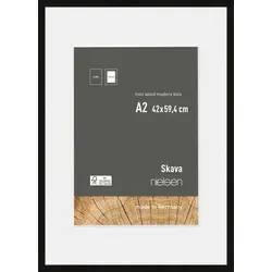 nielsen Bilderrahmen Skava 6341100 42x59,4cm schwarz - Eleganter Bilderrahmen in Schwarz, ideal für Ihre Kunstwerke oder Fotos. Perfekt für Wohnzimmer und Büros, fügt sich nahtlos in jede Einrichtung ein.