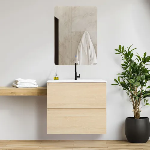 Homestyle4u Waschtisch mit Unterschrank 2 teilig 60 cm