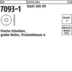 Reyher Scheiben ISO 7093 -1 Stahl 200 HV - 500 Stück - Unterlegscheiben aus hochwertigem Stahl, ideal für zuverlässige Verbindungen mit einem Durchmesser von 8 mm, hergestellt in Deutschland.