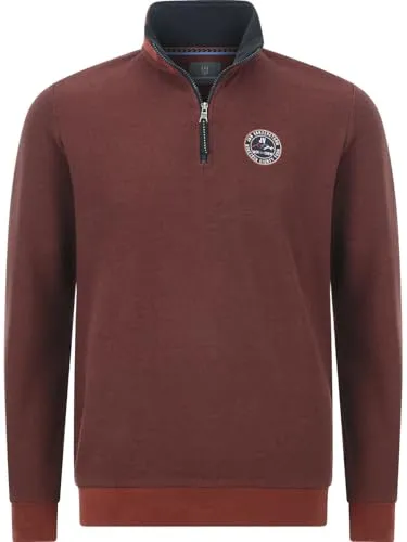 Jan Vanderstorm Herren Sweatshirt Markward Dunkelrot, 2XL (XXL) - 60/62