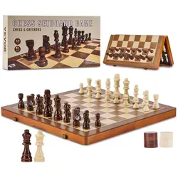 VEVOR Magnetisches Schachspiel aus Holz