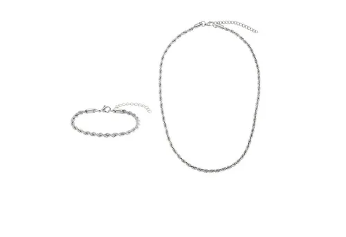 Heideman Collier Set Caius silberfarben (keine Angabe, inkl. Geschenkverpackung), Geschenkset für Damen mit Kette und Armband