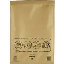 Produktbild Mail Lite Luftpolster-Luftpolster-Versandtaschen J/6 Gold Ohne Fenster 300 (B) x 440 (H) mm Abziehstreifen 79 g/m2 10 Stück