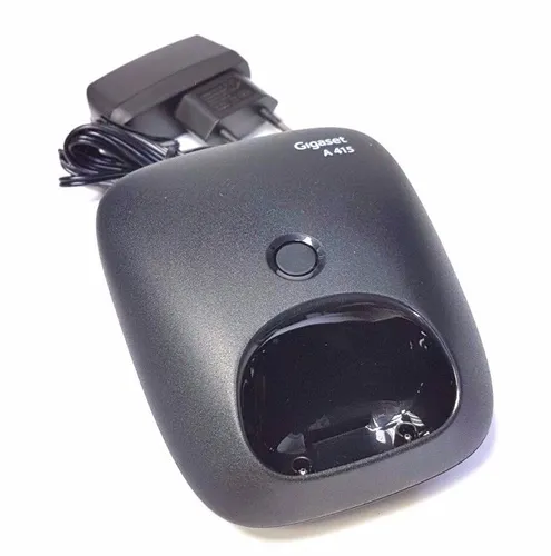 Gigaset A415 Basisstation / Ladeschale - DECT Telefon-Set - Festnetztelefon Gigaset A415 in Schwarz, ideal für klare Telefonate mit DECT-Technologie und einem Mobilteil für flexibles Telefonieren.