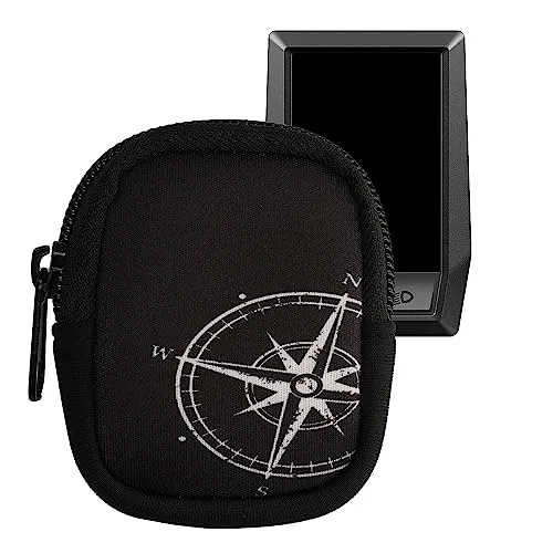 kwmobile Tasche kompatibel mit Bosch Kiox/Kiox 300 - Bike GPS Hülle Kompass Vintage Weiß Schwarz