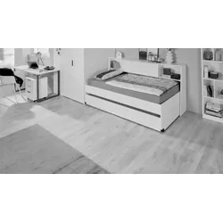 Boxxx Bettüberbau, Weiß, Holzwerkstoff - Kleiderschrank mit Klapptüren, 209x107x39 cm, BQ - Bündnis für Qualität, Made in Germany, ideal für stilvolle Schlafzimmergestaltung.