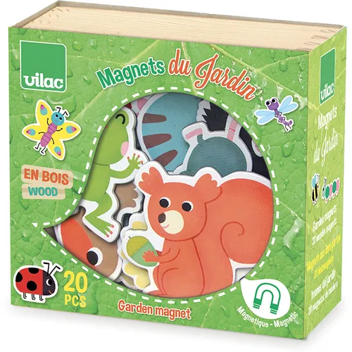 Magnete der Garten, 20 Teile aus Holz - Vilac 8026