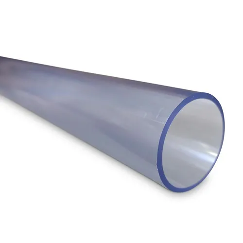 Poolbau PVC Rohr Ø 50 x 2,4 mm ohne Muffe transparent 1,00m lang 10 bar Teichbau