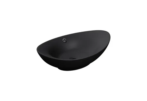 Mai & Mai Aufsatzwaschbecken Br818 Oval aus Keramik - Elegantes ovales Waschbecken aus Keramik mit NANO-Beschichtung für einfache Reinigung. Ideal für ein modernes Badezimmer und passend für alle DIN-genormten Ablaufgarnituren.