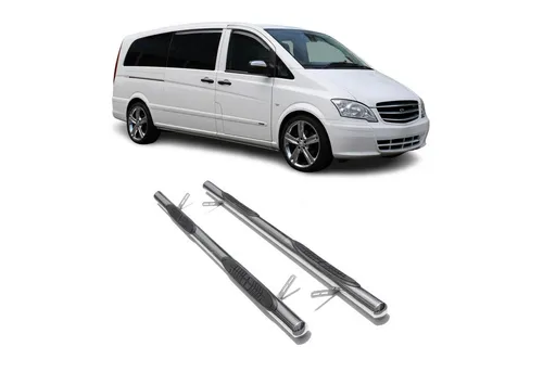 OMAC Kfz-Schmutzfänger Schwellerrohre für Mercedes Vito Viano W639 2003-2014 L3 Lang, 2-tlg., Rutschfest, Haltbar, Aerodynamik