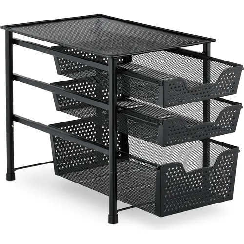 Küchenorganizer Schwarz von Relaxdays