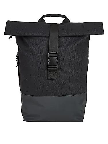 FORVERT New Lorenz Backpack flannel black - Stylischer Daypack für Schule und Freizeit - Daypack mit 30L Volumen, gepolstertem Rücken und innovativen Features wie versteckten Reißverschlusstaschen und Roll-Top-Verschluss für optimalen Komfort.