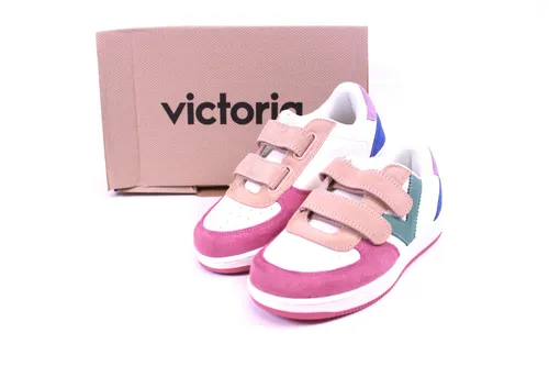 Victoria Rosa Kinder Low Top Sneaker Schuhe Gr. 35 Leder Klettverschluss 1124116