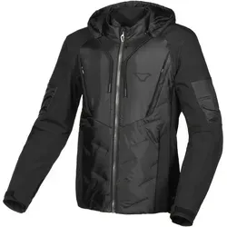 Macna Cocoon Motorrad Textiljacke 3XL, schwarz - Wasserdichte Motorradjacke aus strapazierfähigem Softshell-Gewebe mit abnehmbarer Raintex ML Membran – ideal für sicheres Fahren bei jedem Wetter.