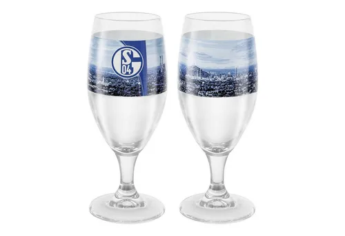 FC Schalke 04 Bierglas Pilsglas 2er-Set, 2-tlg., Glas