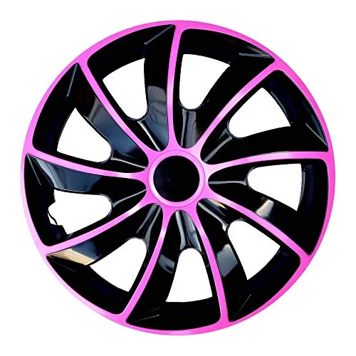 NRM Radzierblende Quad schwarz/pink 17 Zoll - 4er Set - Radkappen für Quads - Hochwertiges 4er Set mit schlagfestem Design, einfache Montage ohne Werkzeug, ideal für einen sportlichen Look.