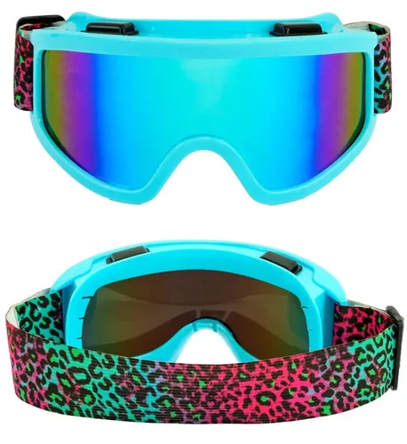Brille Apres-Ski Regenbogenfarben Leopardenmuster Hüttenspaß Hüttengaudi