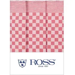 Ross 3er Pack Baumwoll-Geschirrtücher Gebild 45x65 cm | rot - rot