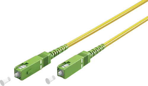 GOOBAY 59638 - Simplex LWL Patchkabel, SC-APC (8°)<>SC-APC (8°),gelb, 1.0 m