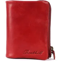 Benthill Geldbörse Klein - Echt Leder Slim-Wallet mit RFID Schutz - Geldbörsen mit 6 Kartenfächern, Münzfach und Reißverschluss, ideal für Sicherheit und Stil im Alltag.