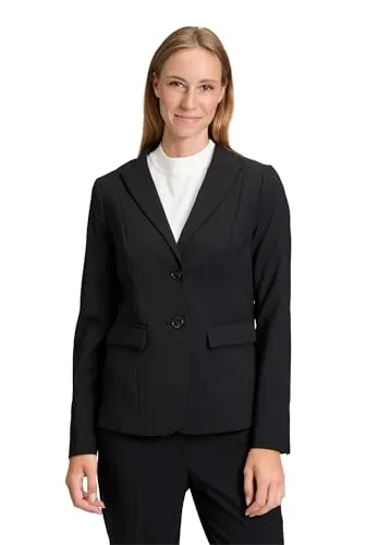 Betty Barclay Damen Kurzblazer Schwarz, Größe 44 - Eleganter Damenblazer mit taillierter Passform und langen Ärmeln, ideal für formelle Anlässe oder als stilvolles Alltagsoutfit. Praktische Pattentaschen und ein moderner Reversekragen runden das Design ab.