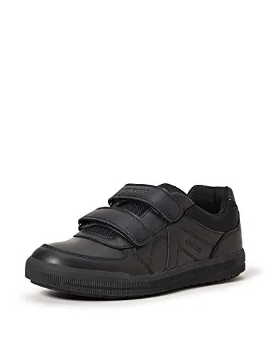 Geox Jungen J Arzach Boy E Sneakers, Schwarz, 32 EU - Sneaker mit atmungsaktivem Obermaterial, ideal für aktive Jungen und perfekten Tragekomfort den ganzen Tag.