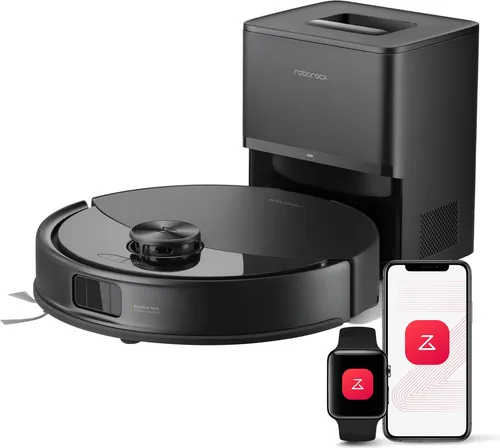 Roborock Saugroboter Q10 S5+ mit Wischfunktion - Saugroboter, 10.000 Pa Saugkraft mit selbstentleerender Station für bis zu 7 Wochen wartungsfreie Reinigung - ideal für Tierhaare und Teppiche.