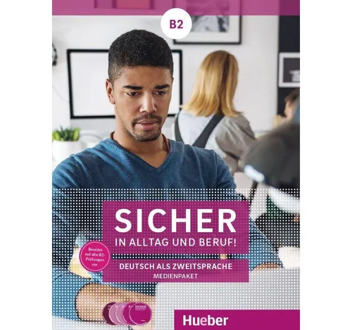 Sicher in Alltag und Beruf! B2 - Medienpaket - Hörbücher für Deutsch als Zweitsprache, inklusive 2 Audio-CDs zum Kursbuch, 2 zum Arbeitsbuch und 1 DVD, ideal zur Verbesserung der Sprachkenntnisse.