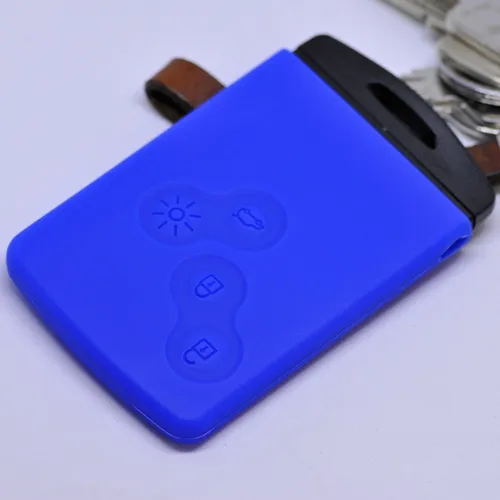 Schlüssel Hülle Blau für Renault Koleos Captur Grand Scenic Megane Laguna