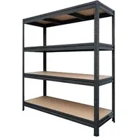 Floordirekt Schwerlastregal Weitspannregal Schwarz - Robustes Schwerlastregal für hohe Traglasten bis 1500 kg, ideal für Lager und Werkstätten. Schnelle und einfache Montage garantiert!
