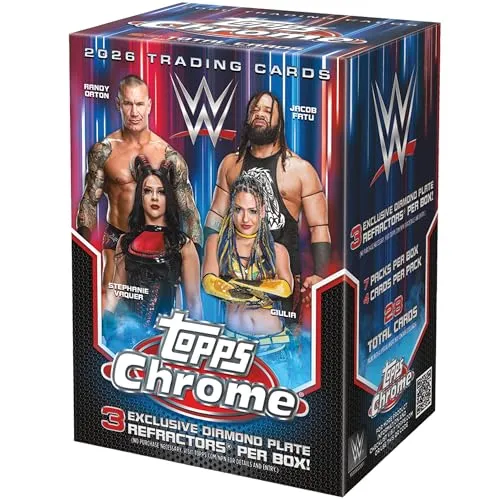 Topps Chrome WWE – werkseitig versiegelt – Value Box 2026 von Topps