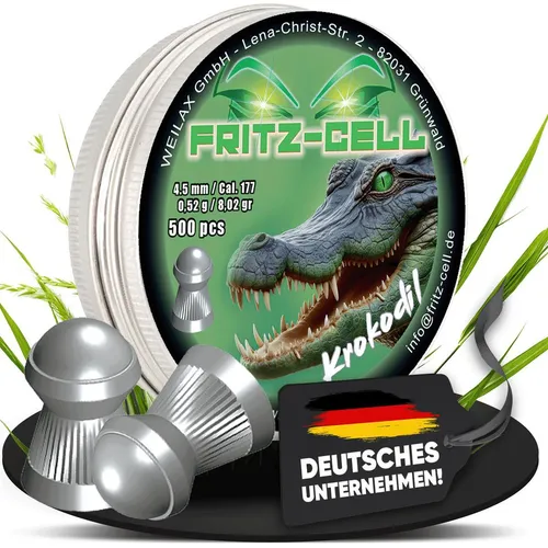 Rundkopf Krokodil Diabolos 4,5mm FRITZ-CELL für Luftgewehr Luftpistole 500